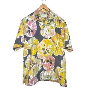 Sayalita Shirt Co Hawaiian Shirt Men's L Cotton Short Sleeve Floral Print